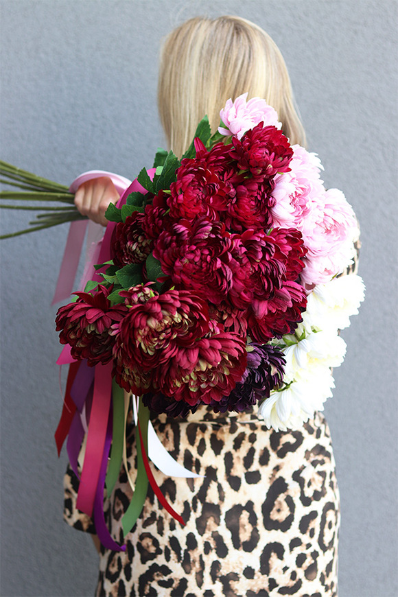 Chryzantema Memory, bukiet chryzantem	