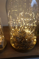 Stars A, złoty klosz z dekoracją LED