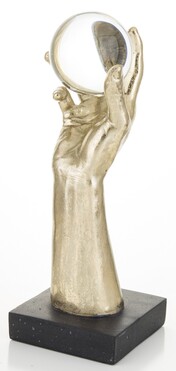 figurka Ręka z Kryształową kulą, wym.35x13x13cm