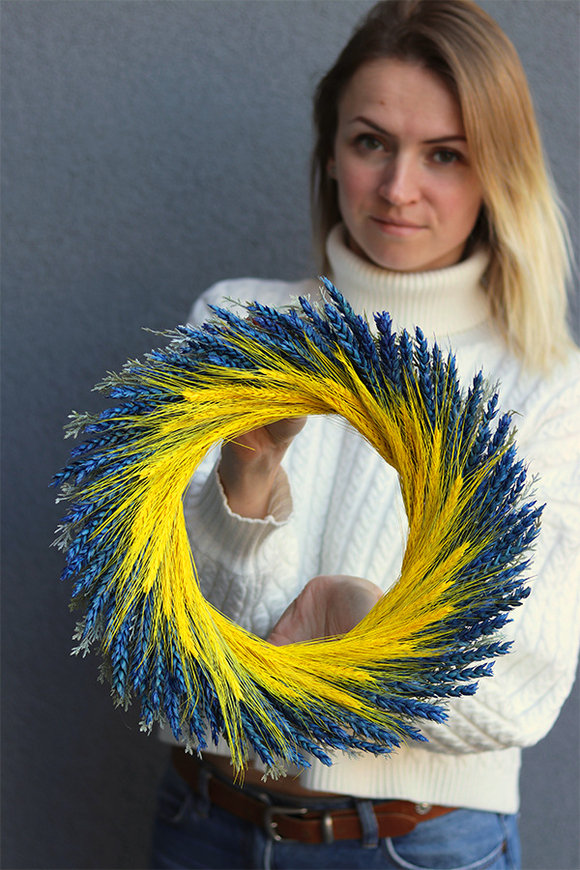 Ukraińskie Pola 2, wianek dekoracyjny z suszu