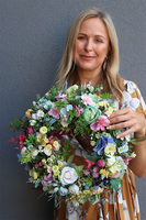 Kolorowa Łąka 2, kwiatowy wianek na drzwi	