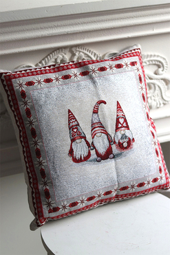 OD RĘKI Rizdviani Skrzaty C, gobelinowa świąteczna poszewka na poduszkę, wym.45x45cm