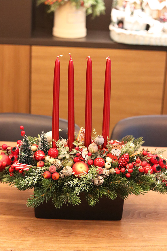 Moko Xmas, adwentowy stroik świąteczny LED