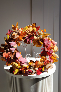 Boho Nerre, dekoracyjny wianek ze stabilizowanych roślin, śr.40cm 