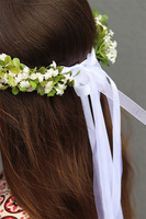 Kaszka New, biały wianek na głowę, rozmiar uniwersalny