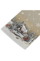 Zimowa Chatka, świąteczny bieżnik gobelinowy	