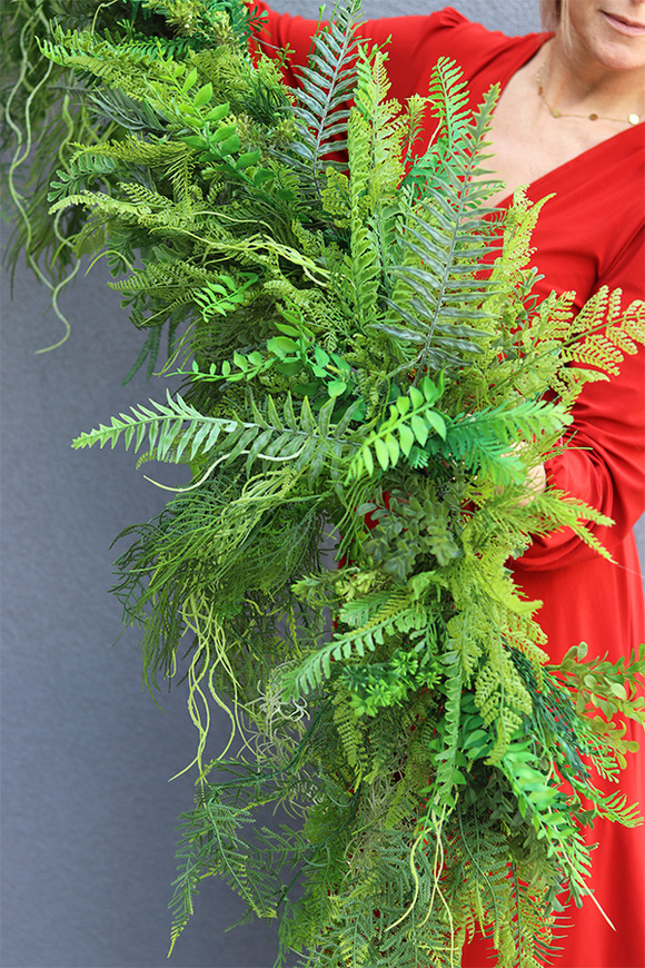 Veronea Greena, girlanda z zielonych zwisających pędów