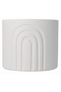 White Moment A, ceramiczna osłonka doniczka, wym.13x15cm