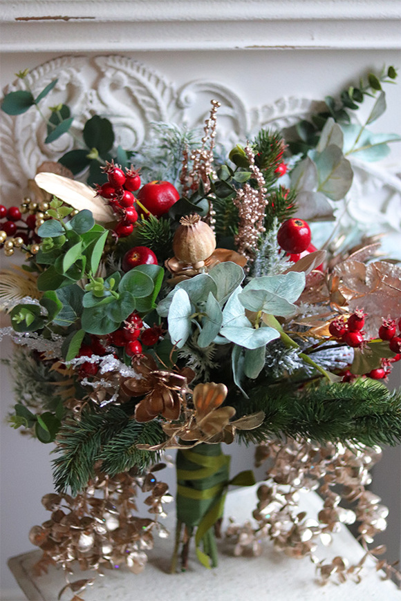 Winter Mood Deluxe, świąteczny stroik bukiet do wazonu