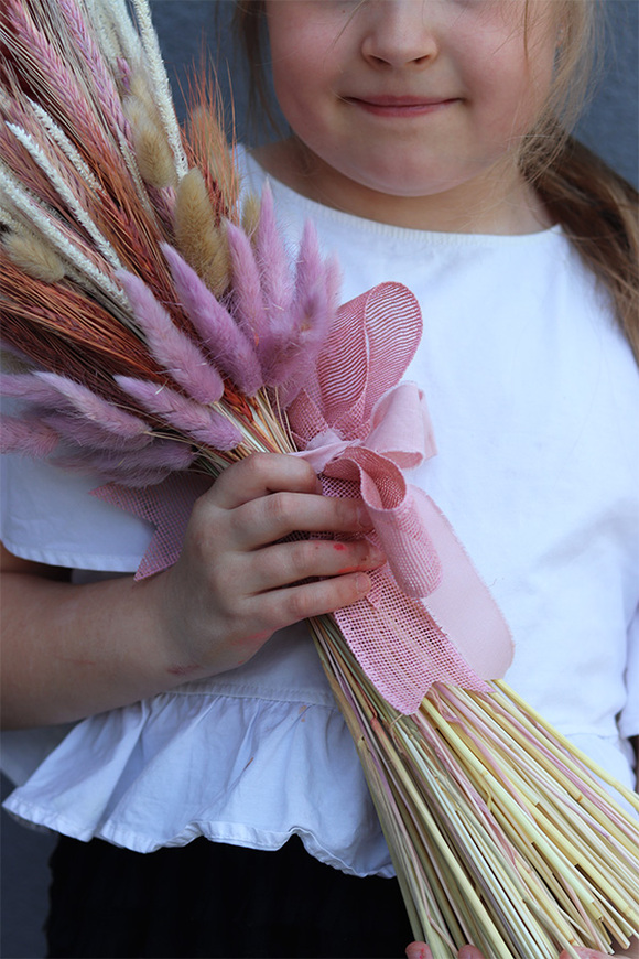 Pole Boho, bukiet do wazonu z suszem