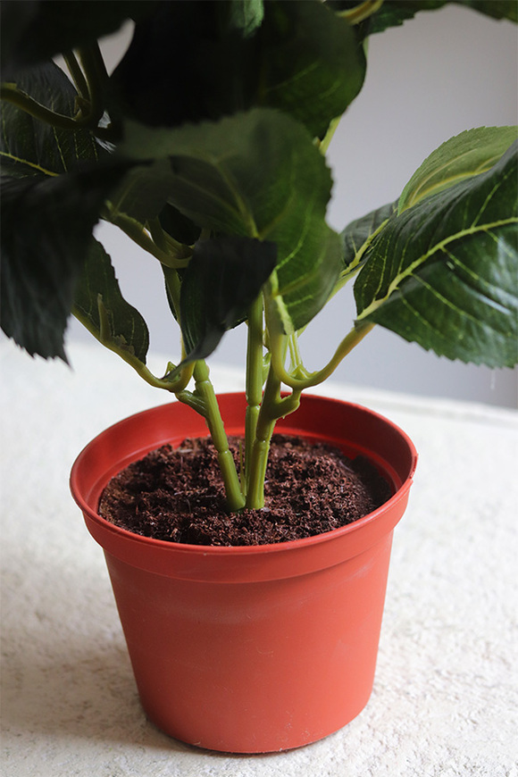 doniczkowa hortensja Mocny Koral, wysokiej jakości sztuczne kwiaty