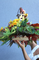 Angelo Garden Jesień, lampion nagrobny ze słonecznikami, wys.41cm