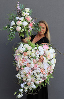 Felicja Serce, komplet dekoracji nagrobnych, bukiet+wiązanka