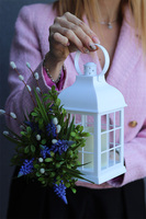 Angelo Szafirki, lampion nagrobny LED na kolumbarium, wys.27.5cm