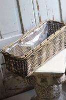 Hampton B, kosz wiklinowy pleciony - osłonka, wym.21x61x24cm