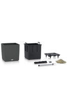 Cube Cottage, doniczka z nawadnianiem, piaskowy, wym.30x30cm