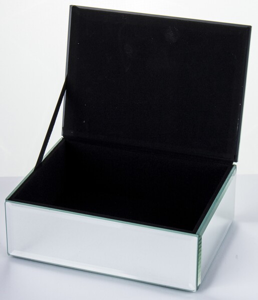 Feather B, lustrzane puzderko / szkatułka na drobiazgi, wym.5.5x16x12cm