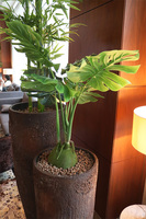 drzewko sztuczne w wysokiej donicy, Monstera Etna