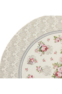Rose Palace Beige, obrus gobelinowy serweta okrągła, śr.140cm