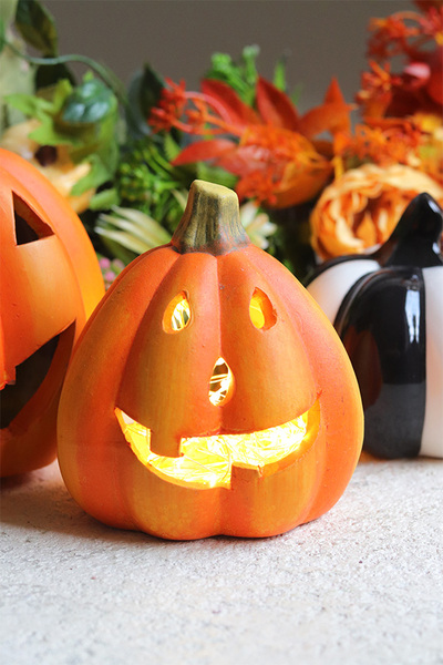 Halloween Pumpkin, dekoracyjna dynia ceramiczna lampion	