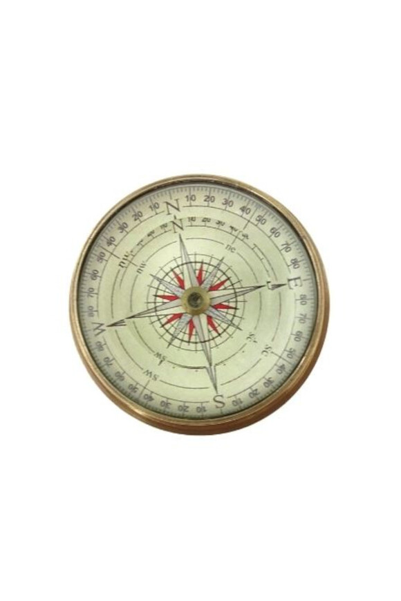 Kompas / Busola G, mosiężny soczewkowy, wym.6.3x3cm
