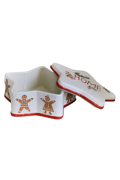 Homemade XMAS, ręcznie malowany pojemnik na ciastka