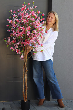 Magnolia Róż, sztuczne drzewko, wys.185cm