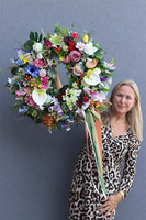 Ogrodowe Cuda, duży wianek dekoracyjny