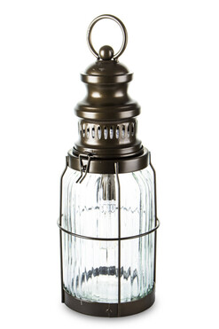 Santiago LED, lampion metalowy, wys.35cm