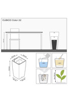 Cubico Color, elegancka donica z nawadnianiem