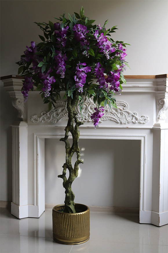 Wisteria Fiolet Gold Line, sztuczna roślina w donicy