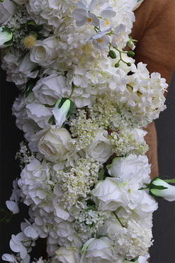 Moon Love, biała girlanda nagrobna, dł.120cm