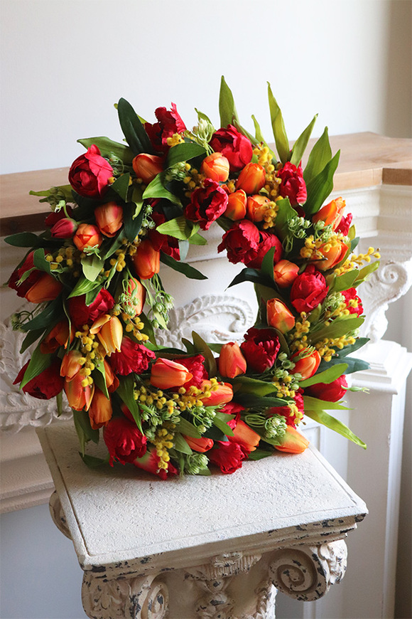 wiosenny wianek Tulipanowy Fire