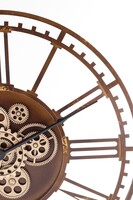 duży metalowy zegar ścienny, Zegarmistrz, śr.75cm