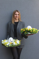 Easter Sun 2, wielkanocny stroik na talerzu