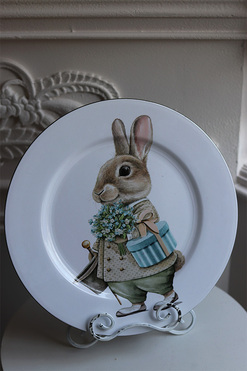 OD RĘKI Bunny, wielkanocny podtalerz z zajączkiem, śr.32cm 