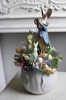 Pastelli, wielkanocny stroik z wielkanocnymi zającami