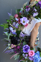 bardzo duży dekoracyjny wianek, Fiolettaro, śr.75cm