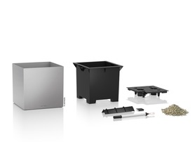 Canto Premium, doniczka z nawadnianiem, biała, wym.40x40cm