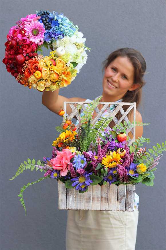 Kolorato, dekoracja kwiatowa w skrzynce