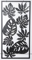 Jungle Silver, srebrny decor ścienny, wym.99.5x50x1cm 