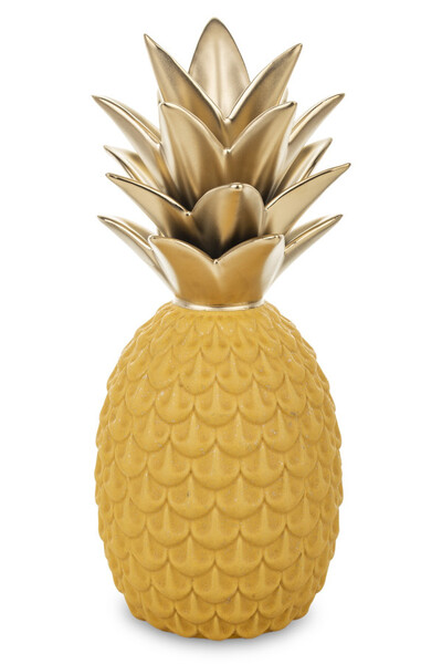 Ananas Gold, figurka ceramiczna, wym. 22x9x9cm