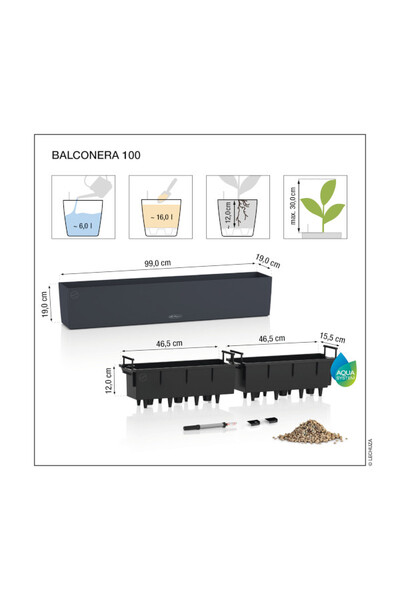 Balconera Cottage, elegancka donica z nawadnianiem