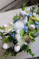 bajkowy stroik wielkanocny, Baranek, wym.17x32cm  