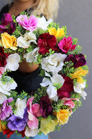 Na Ludowo, kwiatowy wianek dekoracyjny