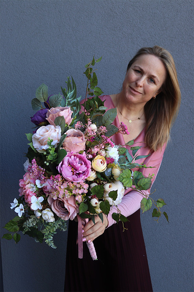 Genova, komplet nagrobny, wieniec + bukiet