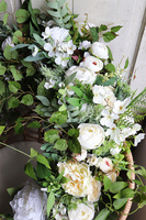 Malediwy White, stylowa girlanda ze sztucznych kwiatów, dł.150cm 