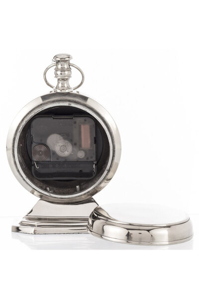 Office Silver srebrny zegar gabinetowy