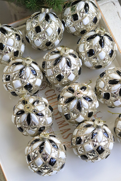 Glamour XMAS, szklane bombki w pudełku