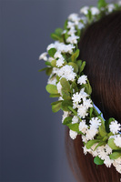 Kaszka New, biały wianek na głowę, rozmiar uniwersalny